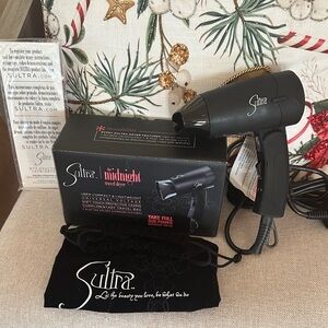 Sultra Midnight Black Travel Hair Dryer